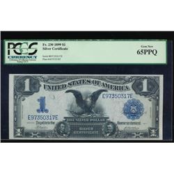 1899 $1 Black Eagle Silver Certificate PCGS 65PPQ