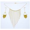 Image 1 : 18KT Yellow Gold Necklace and Earring Set
