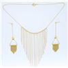 Image 4 : 18KT Yellow Gold Necklace and Earring Set