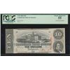 Image 1 : 1863 $10 Confederate States of America Note PCGS 55 Cross Cut Cancelled