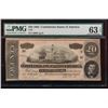 Image 1 : 1864 $20 Confederate States of America Note PMG 63EPQ