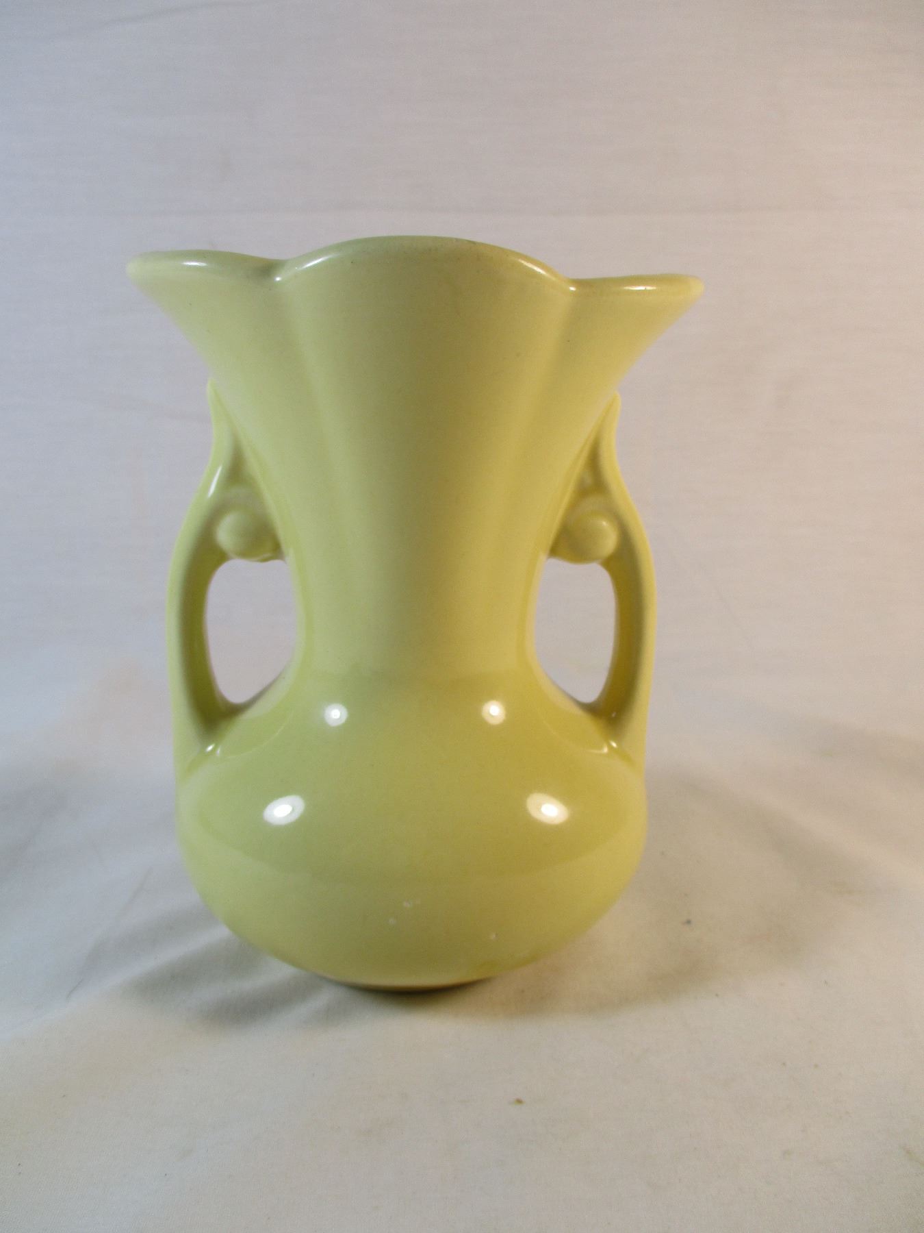 USA Marked Yellow Vase
