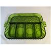 Image 1 : Indiana Glass Green Relish Tray