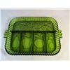 Image 2 : Indiana Glass Green Relish Tray