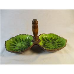 Treasure Craft Green Leaf Dish