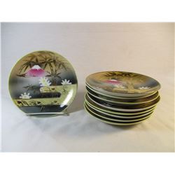 Made in Japan Handpainted Set of 9 Desert Plates
