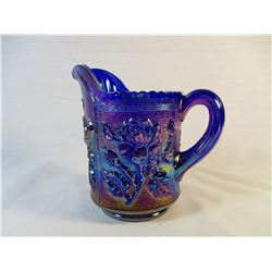 Carnival Glass Rose Pattern Pitcher
