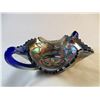 Image 2 : Carnival Glass Grape Leaf Ruffle Bowl