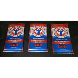 Lot Of 3 Sealed 2015 National Hockey Card Day