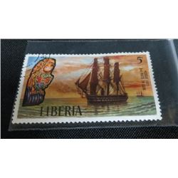 Liberia 5 Cent postage Stamp