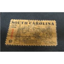 USA South Carolina 6 Cent Postage Stamp