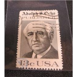 USA Adolph S Ochs 13 Cent Postage Stamp