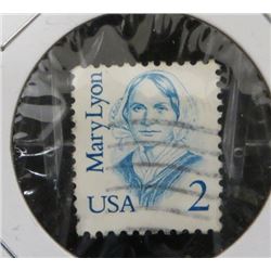 USA 2 Cent Mary Lyon Postage Stamp