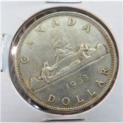 1953 Canadain Silver $1 Coin