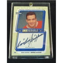 99-00 UD Retro Inkredible #Bernie Geoffrion Auto