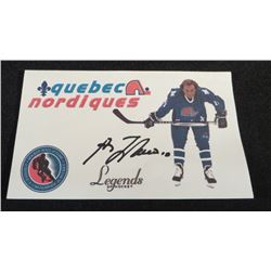 Guy Lafleur Signed 3"x5" Hockey Hall Of Fame Card