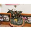 Image 1 : ROSS CONTWAY SCULPTURES - BARREL RACER, SADDLE BRONC RIDER