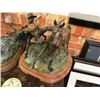 Image 1 : ROSS CONTWAY SCULPTURES - BULL DOGGER, BRONC RIDER