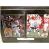 Image 3 : 3 FRAMED NFL GREATS - DIONNE SANDERS, STEVE YOUNG/TOM BRADY, ALAN PAIGE