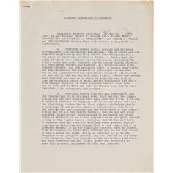 Prince Signed Document for 'Cool'