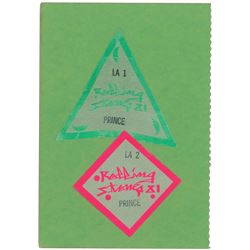 Prince's Pair of 1981 Rolling Stones Backstage Passes
