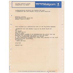 Prince 1980 Mailgram Letter