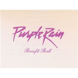 Prince Purple Rain Benefit Invitation and Ticket