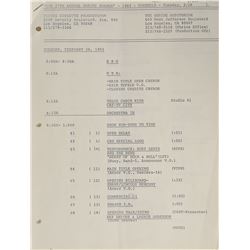 Prince 1985 Grammy Awards Cue Sheet