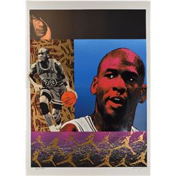 Michael Jordan 'Air Greatness' Screenprint Diptych. Art Made for Glam Slam Night Club.