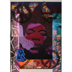 Jimi Hendrix 'Experience This' Screenprint Diptych. Art Made for Glam Slam Night Club