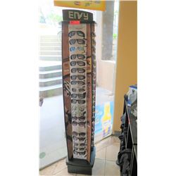 Sunglass Display Tower Rack w/Approx. 52 Sunglasses & 12 Cell Phone Charging Accessories