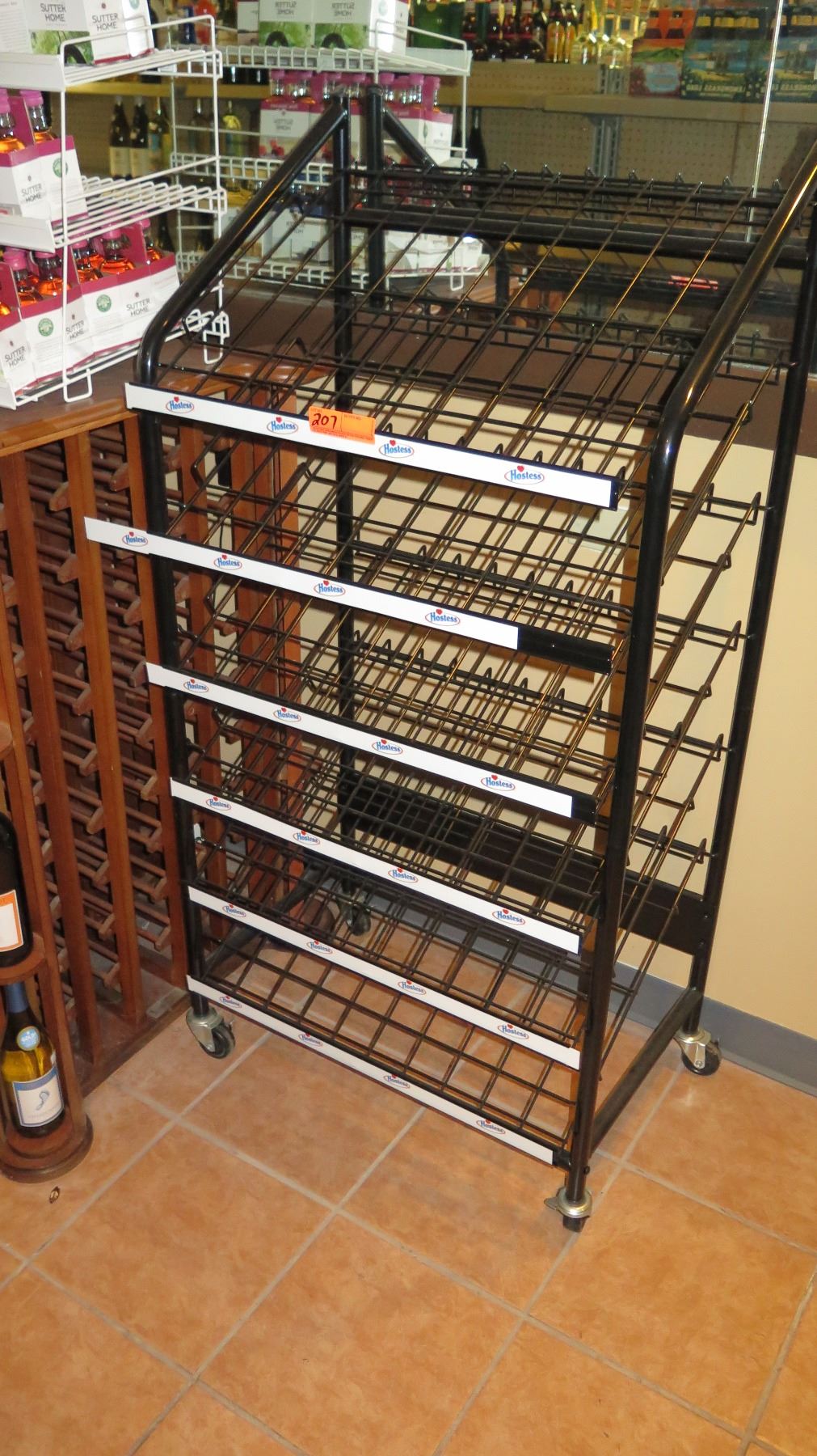 6-Tier Black Wire Bread Rack w/Wheels