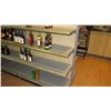 Image 1 : Gray Gondola Metal Shelving, Adjustable Ht, Back to Back - 4 Shelves on Each Side