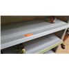 Image 2 : Gray Gondola Metal Shelving, Adjustable Ht, Back to Back - 4 Shelves on Each Side