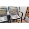 Image 8 : Qty 5 Bar-Height Patio Chairs w/Black Metal Frame