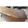 Image 2 : Curved Wooden Bar (Hostess Stand) w/Cabinets - needs to be refinished