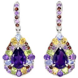 Natural Multi Gemstones Earrings