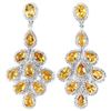 Image 1 : NATURAL ORANGISH YELLOW CITRINE Earrings