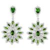Image 1 : NATURAL AAA GREEN CHROME DIOPSIDE Earrings