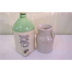 Stoneware jug and pitcher