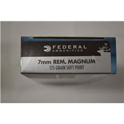 20 ROUNDS FEDERAL 7MM REM MAG 175 GRAIN