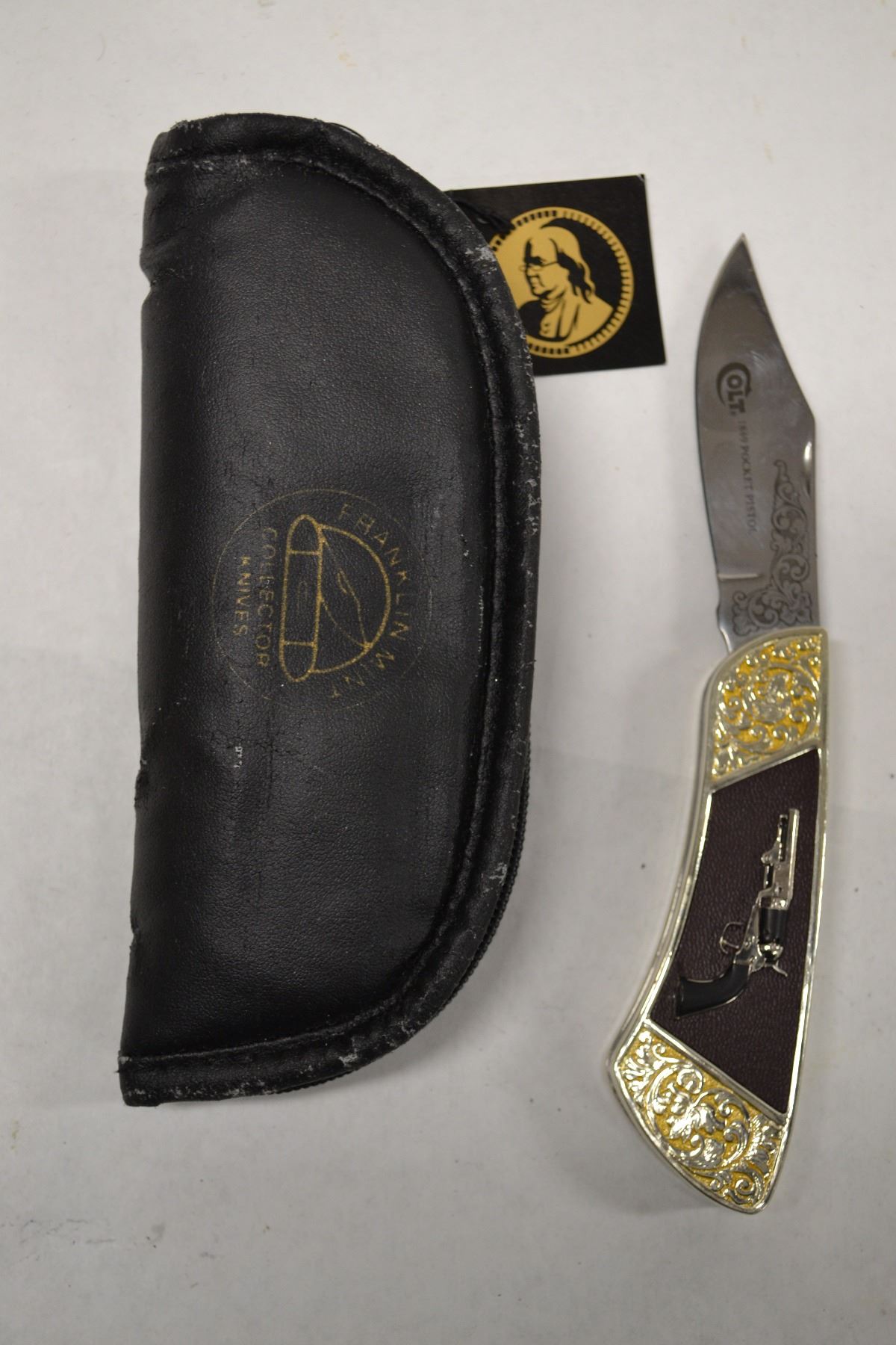 FRANKLIN MINT COLLECTOR COLT 1849 POCKET PISTOL KNIFE