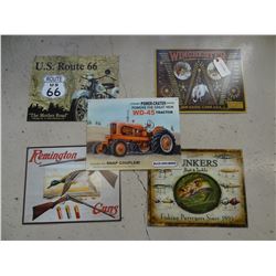 5 METAL SIGNS