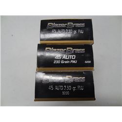 150 ROUNDS BLAZER BRASS 45 ACP 230 GRAIN FMJ