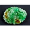 Image 1 : Burma Greed Jadeite Carved Lotus Toggle