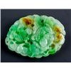 Image 2 : Burma Greed Jadeite Carved Lotus Toggle