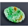 Image 3 : Burma Greed Jadeite Carved Lotus Toggle