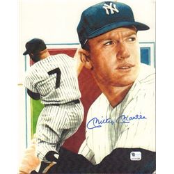 Mickey Mantle Signed 8x10 Photo Global