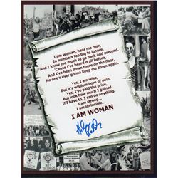 Helen Reddy I Am Woman 10x13 Signed Photo