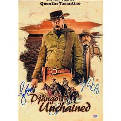 Quentin Tarantino Jamie Foxx Christoph Waltz Django Unchained Signed 12x18 Photo